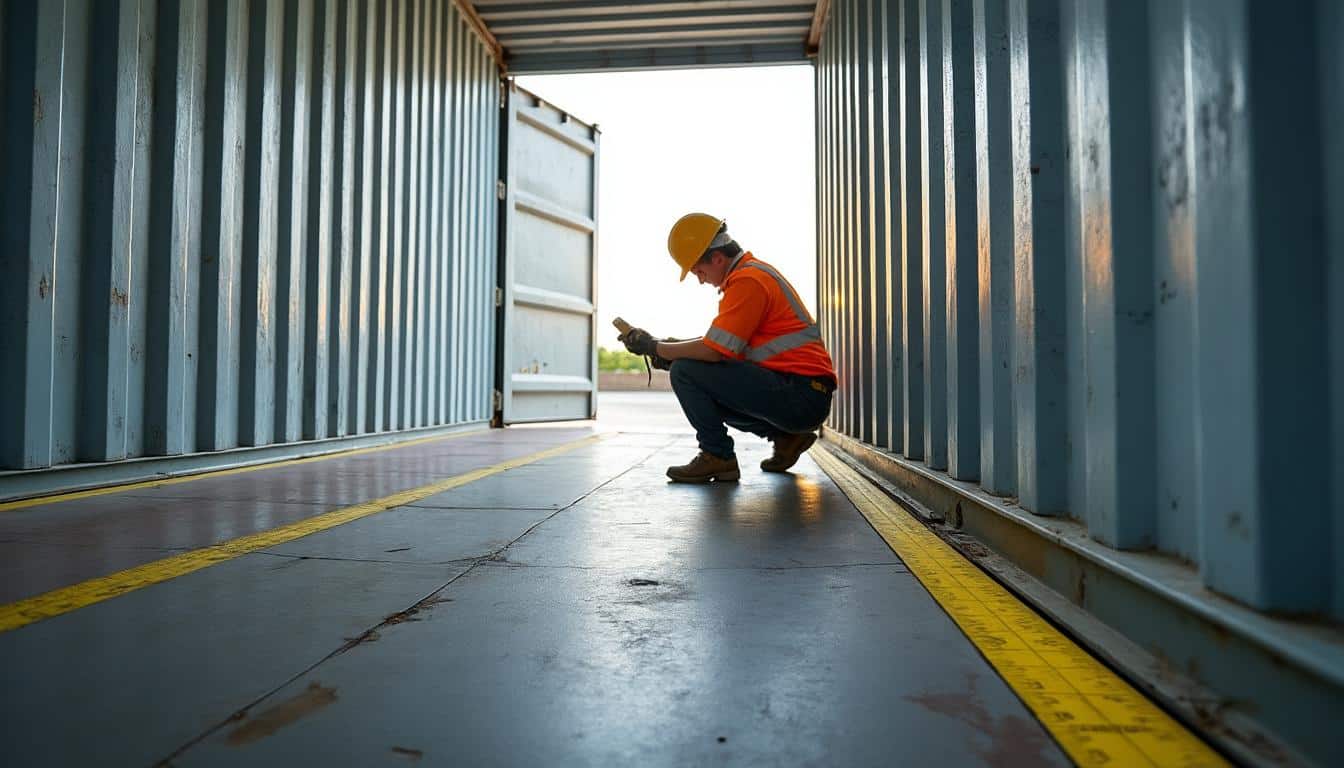 Illustration: Comment calculer la surface intérieure d’un conteneur de 20 pieds en mètres carrés ?