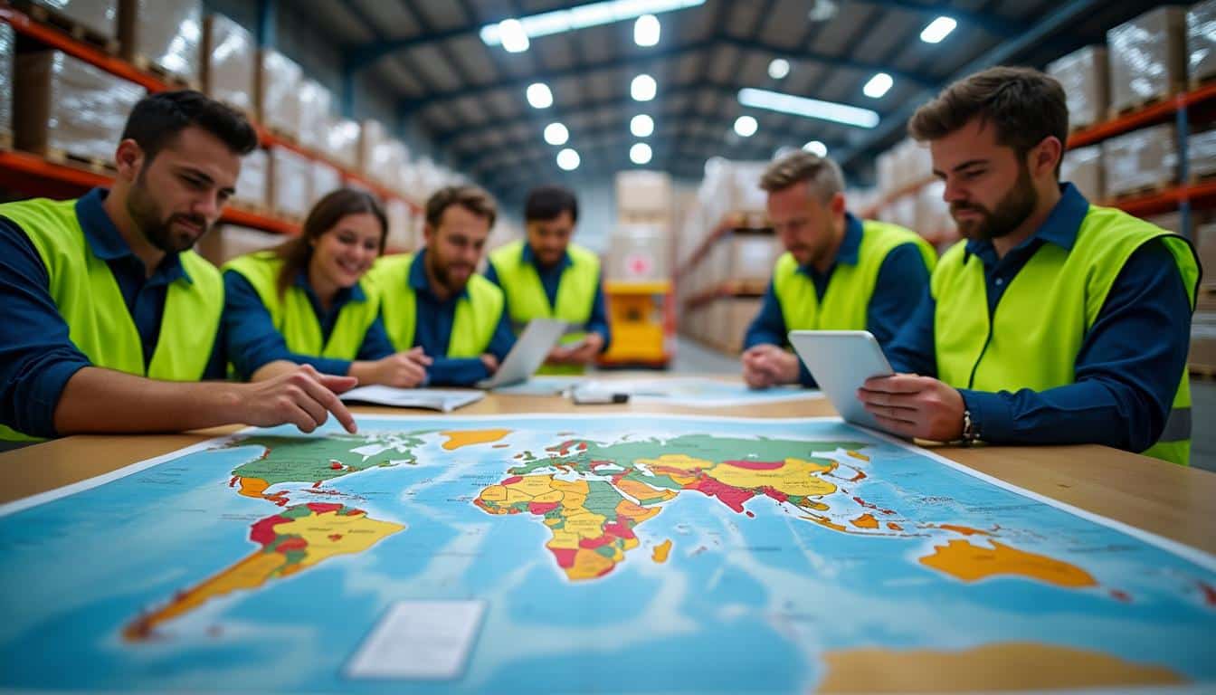 Illustration: Comprendre l’importance du barycentre dans la gestion logistique